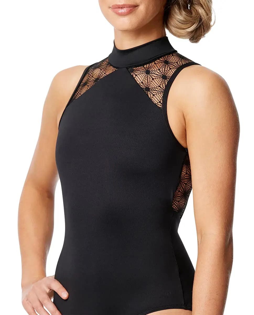 Lace Turtleneck Adult Leotard Adelina