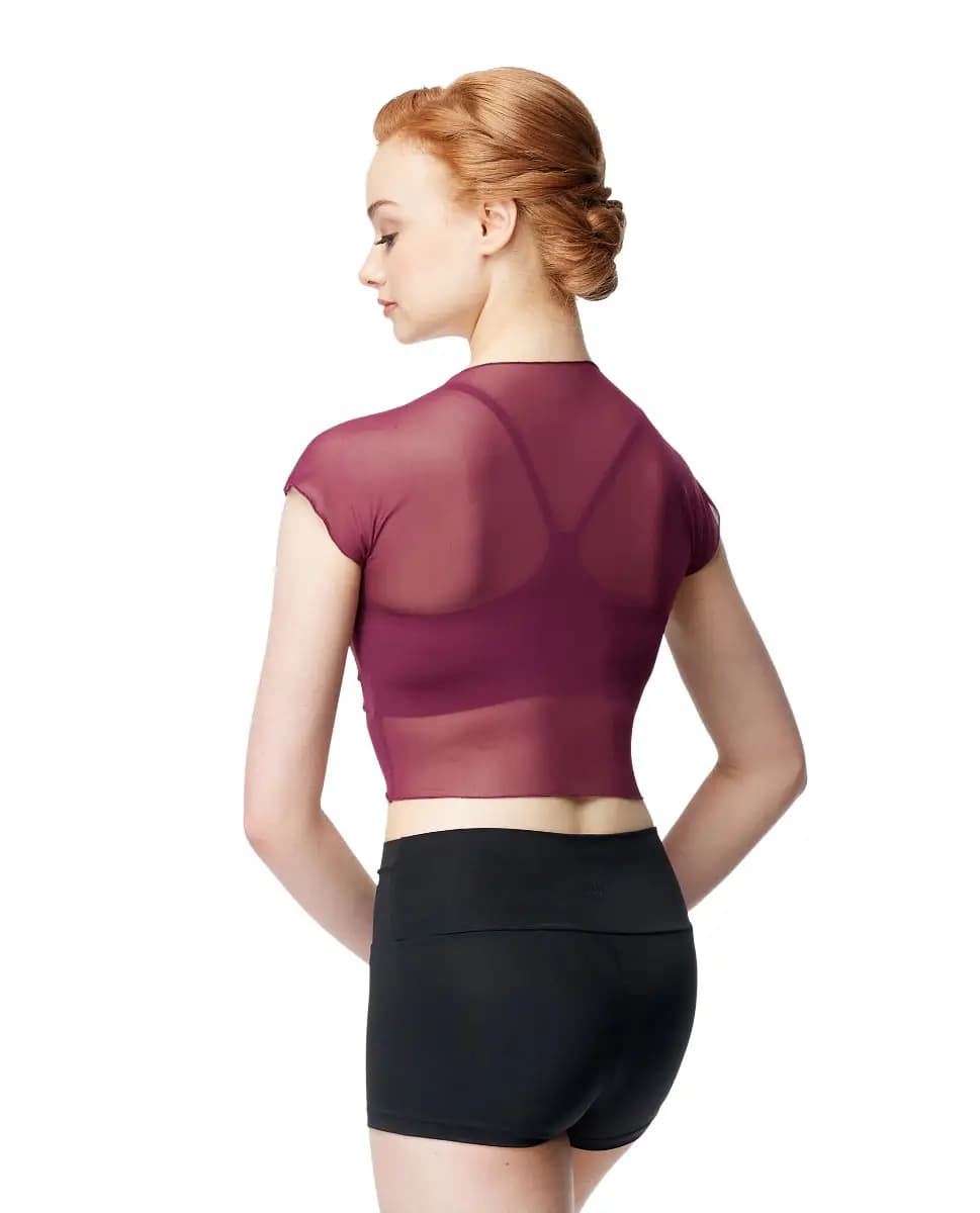 Mesh Cap Sleeve Top Floretta