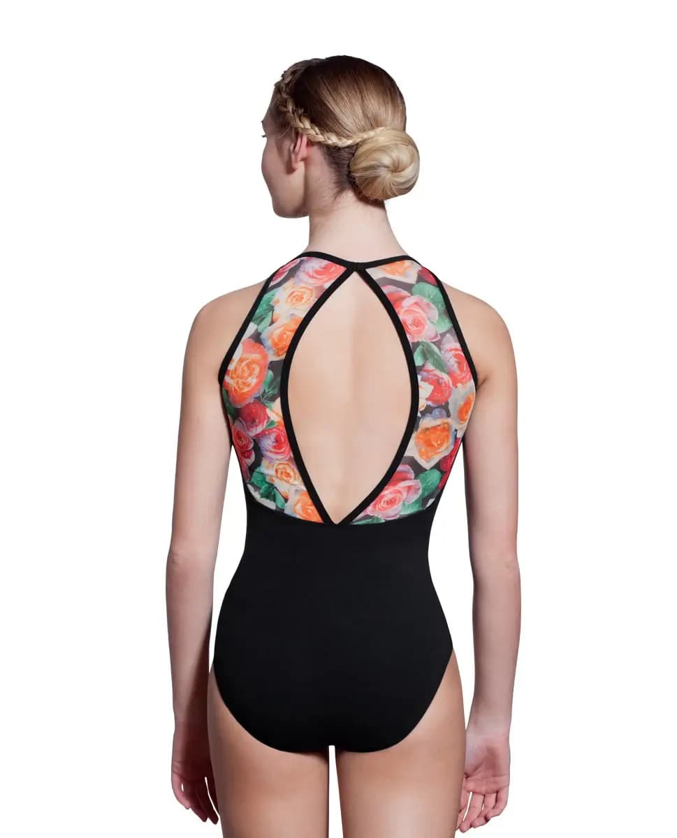 Ginger High Neck Printed Leotard