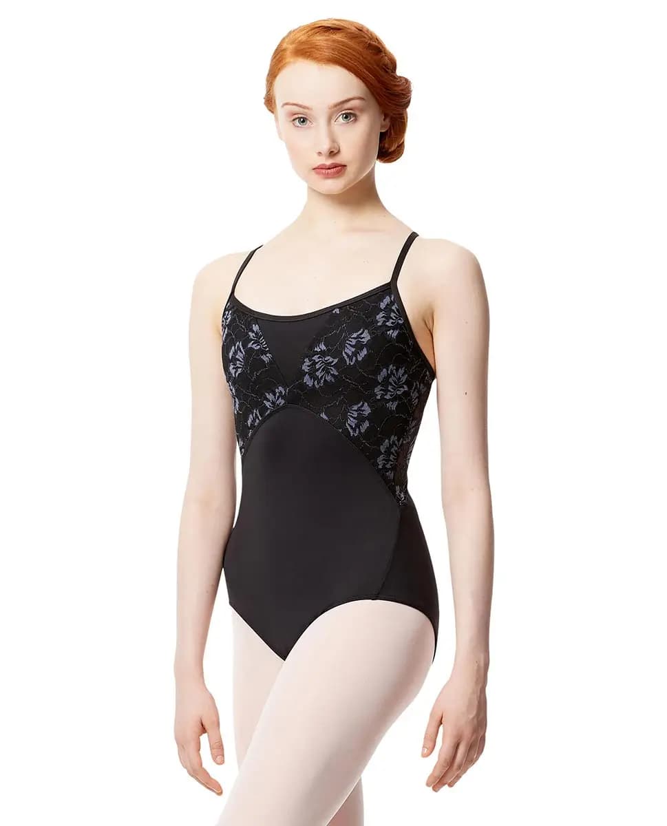 Women Colored Lace Camisole Leotard Dita
