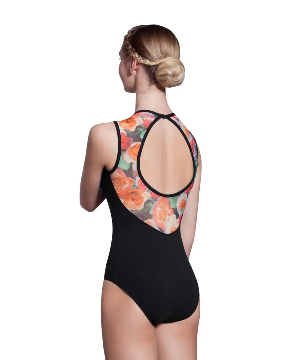 Kara High Neck Printed Leotard