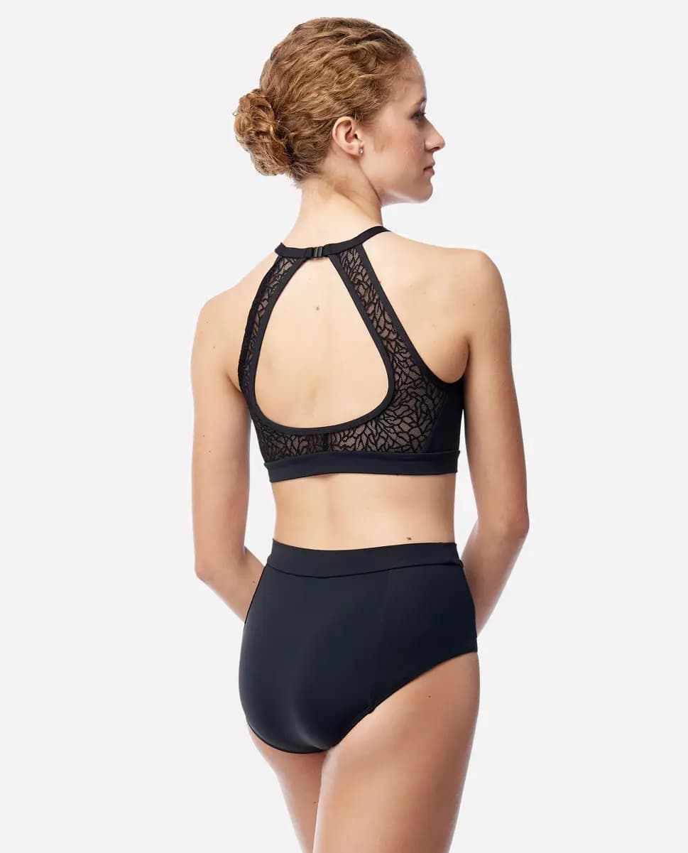 Womens High Neck Crop Top Ada