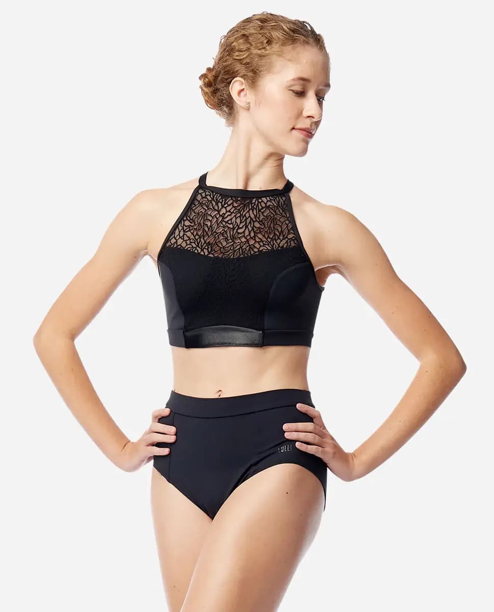 Womens High Neck Crop Top Ada