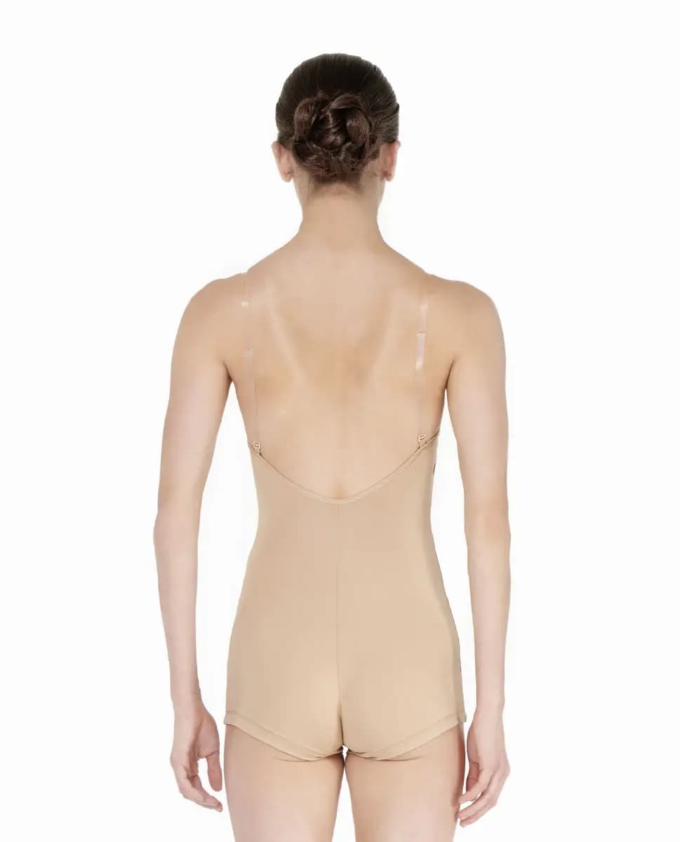 Undergarment Short Unitard Clear Straps Liliana
