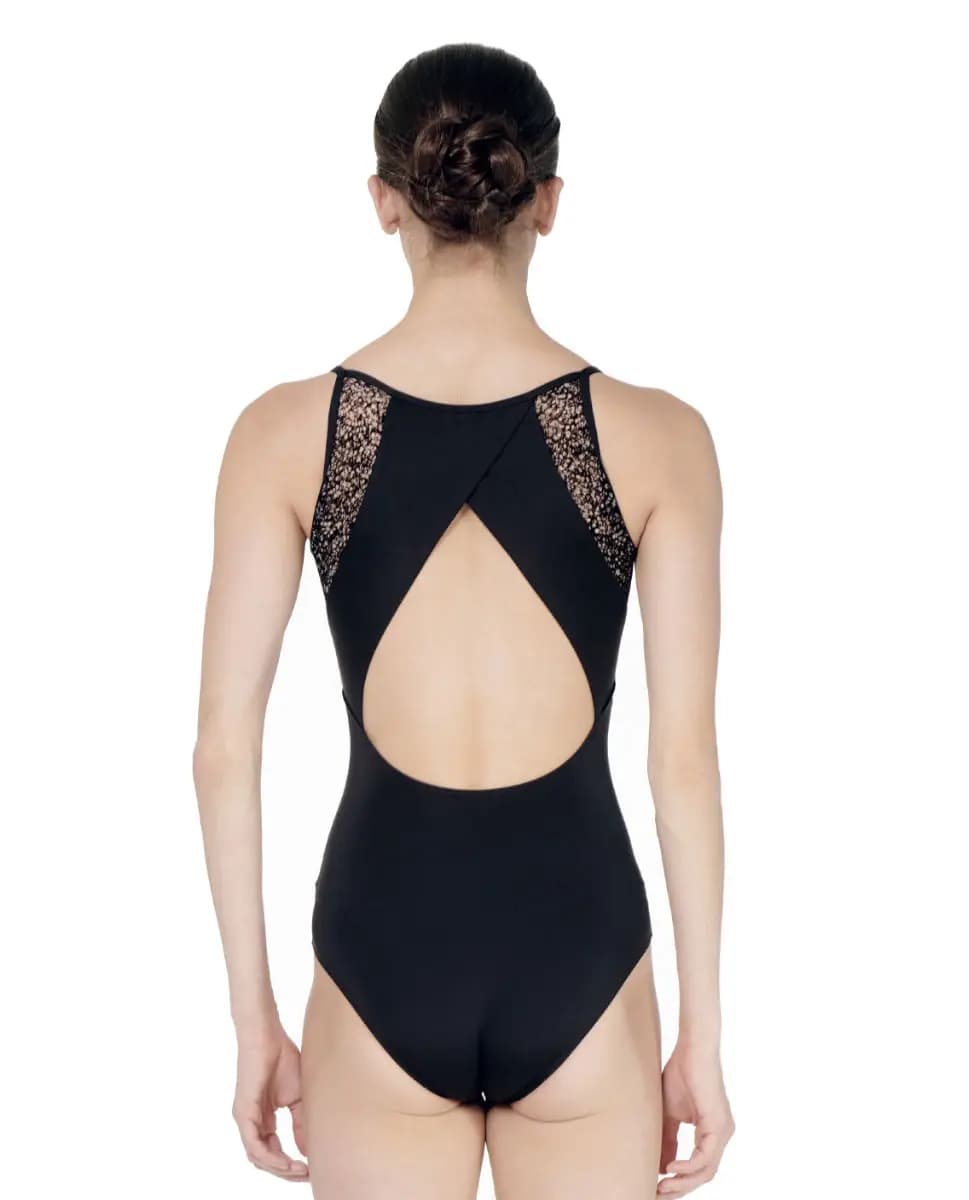 Camisole Flocked Mesh Leotard Dayna