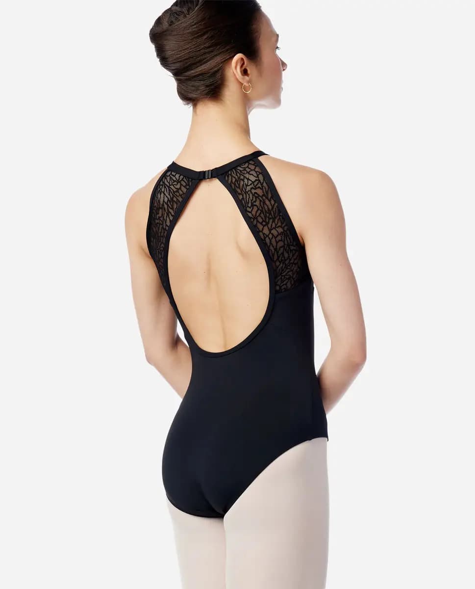 Womens High Neck Lace Leotard Callie