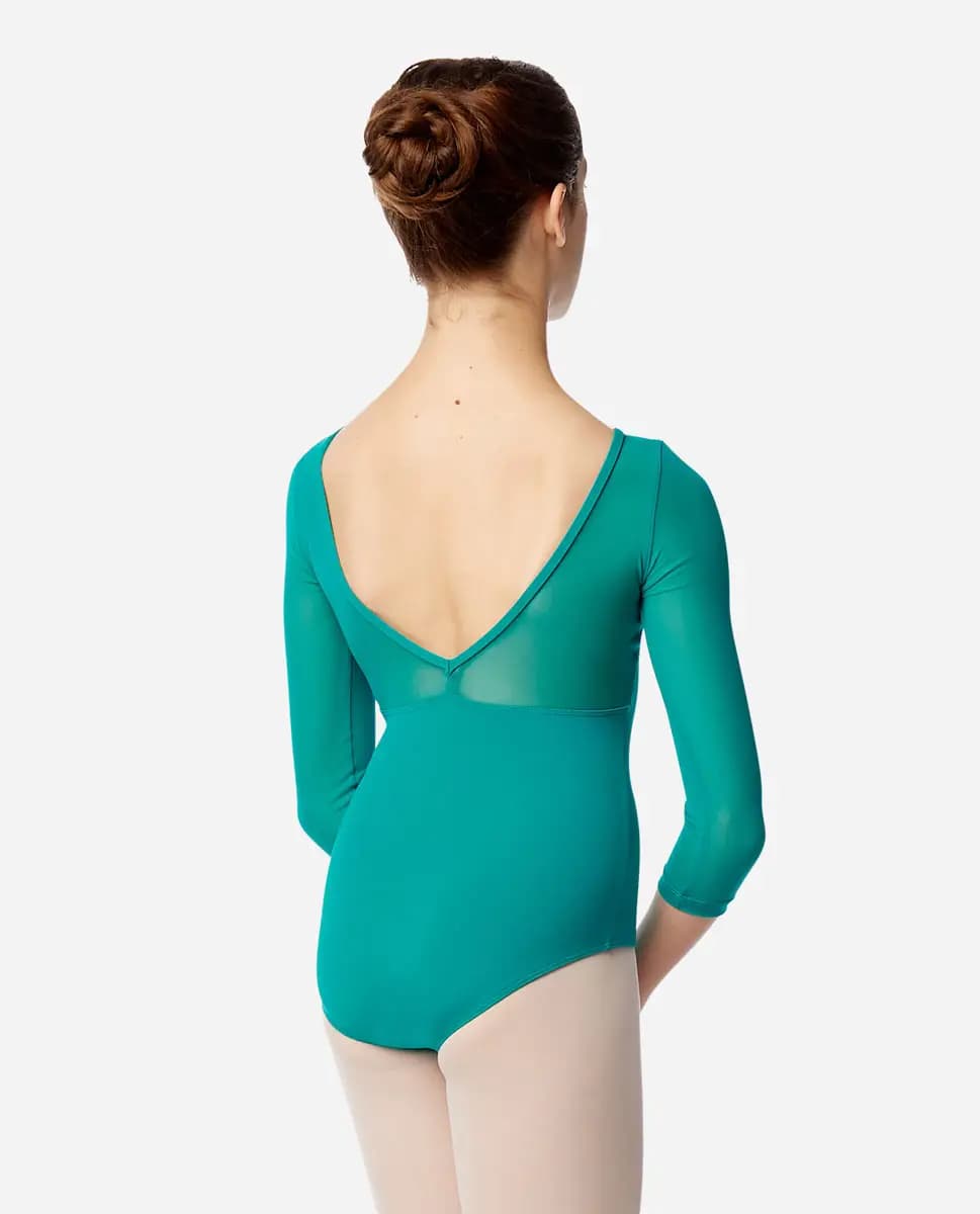 Girls 3/4 Sleeve Leotard Iris