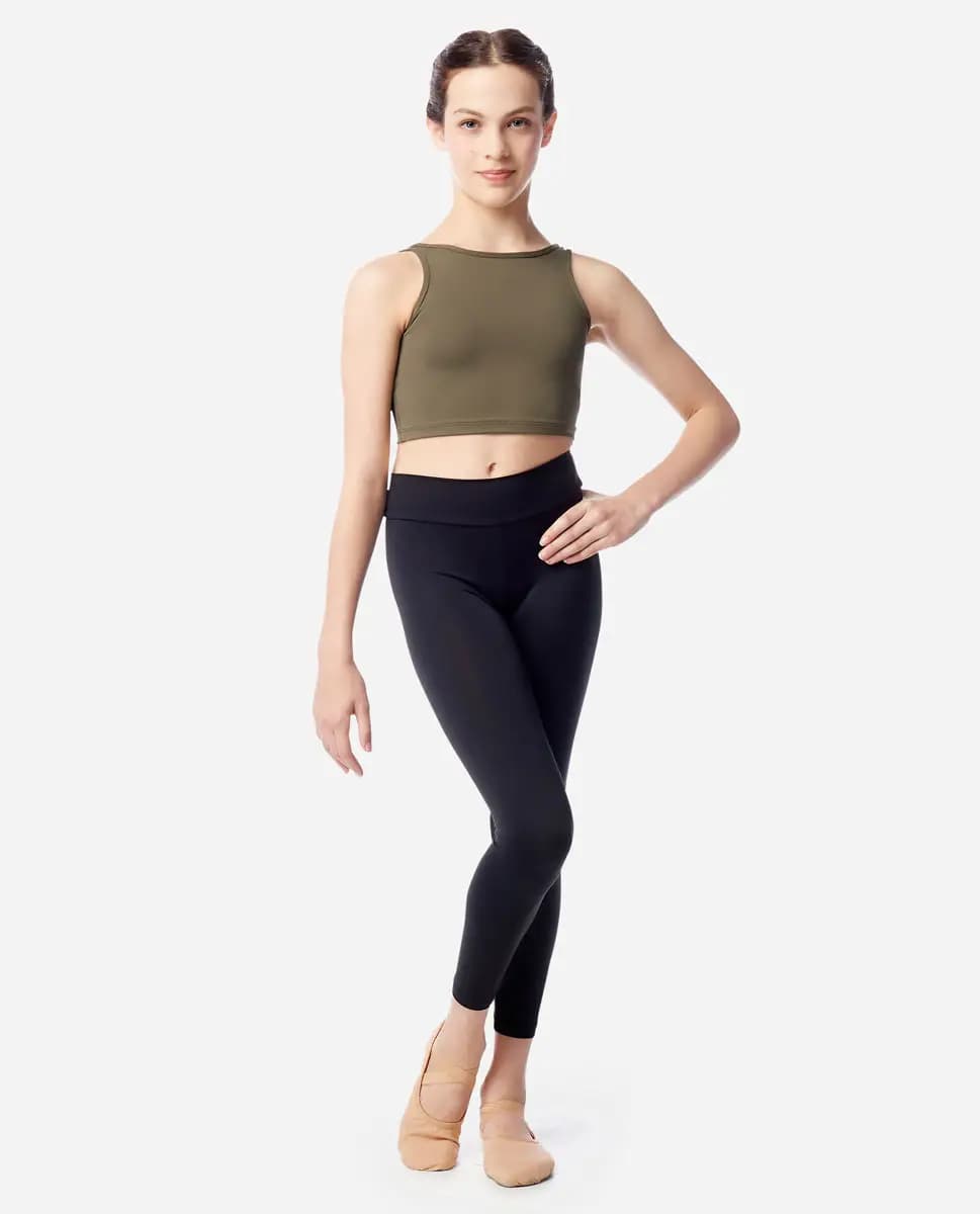 Girls High Neck Tank Crop Top Mary