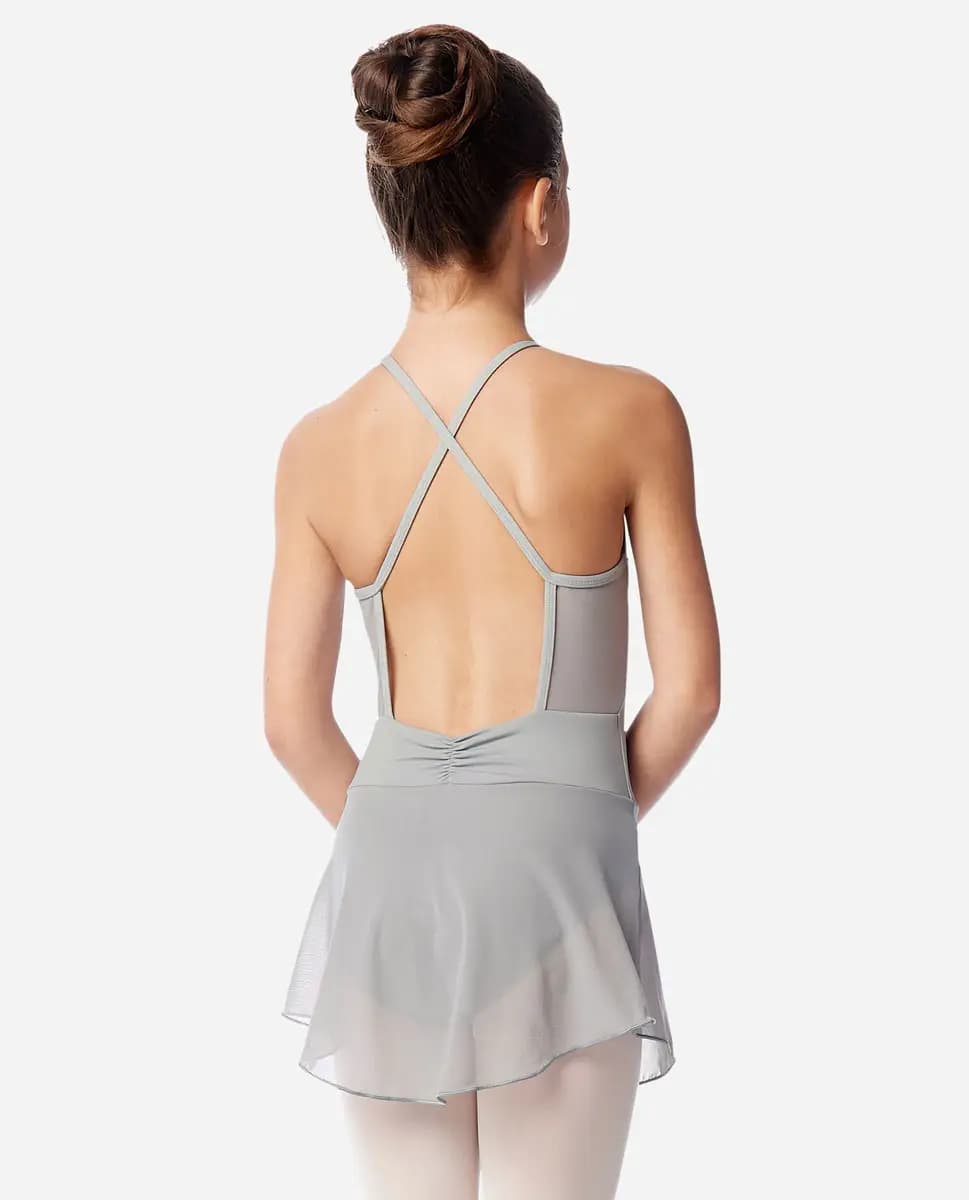 Girls Skirted Camisole Leotard Rose