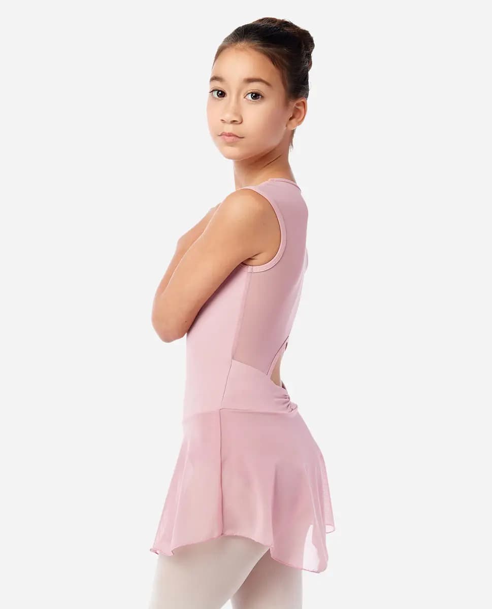Girls Skirted Cap Sleeve Leotard Julia