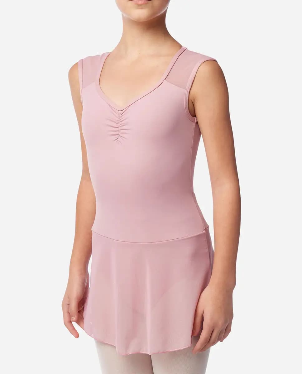 Girls Skirted Cap Sleeve Leotard Julia