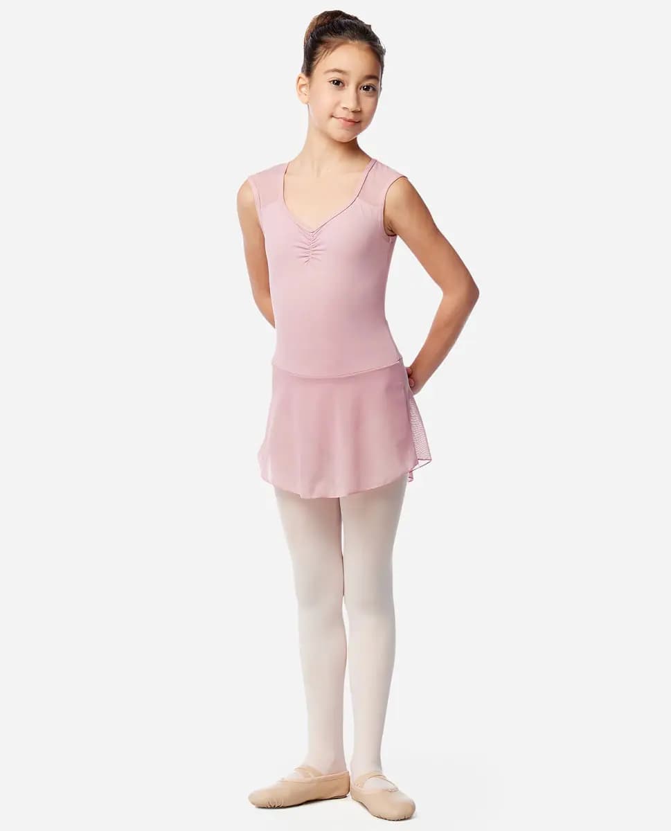 Girls Skirted Cap Sleeve Leotard Julia