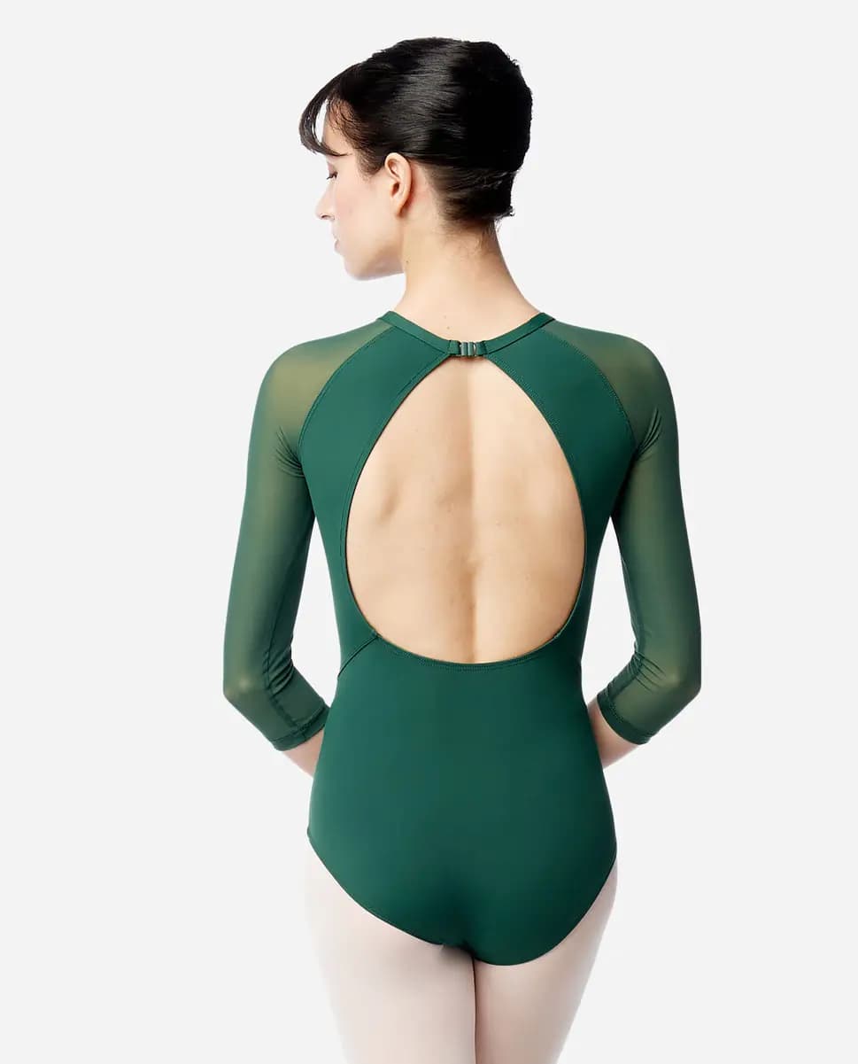 Womens High Neck 3/4 Sleeve Leotard Maeve