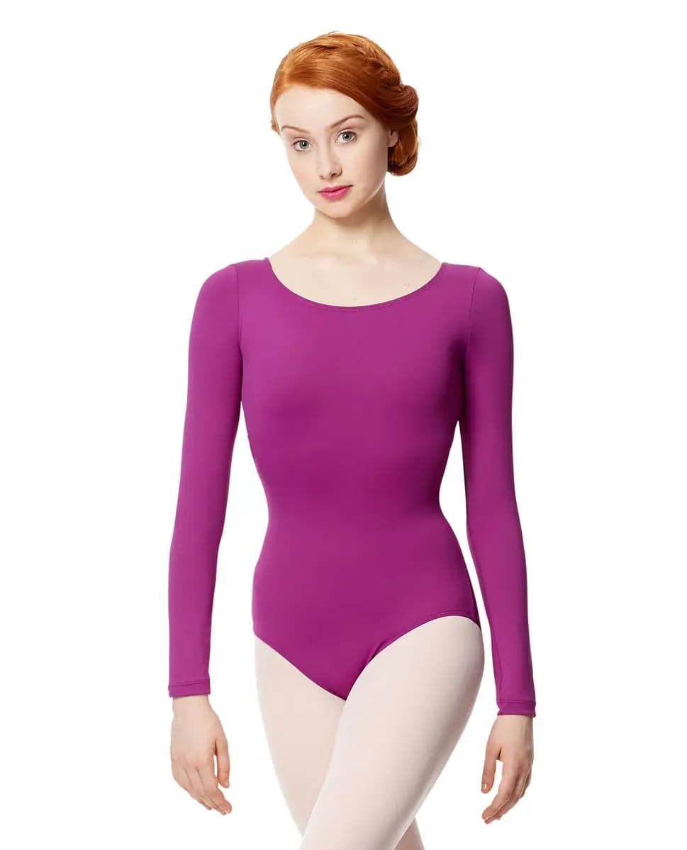 Women Microfiber Long Sleeve Leotard Inez