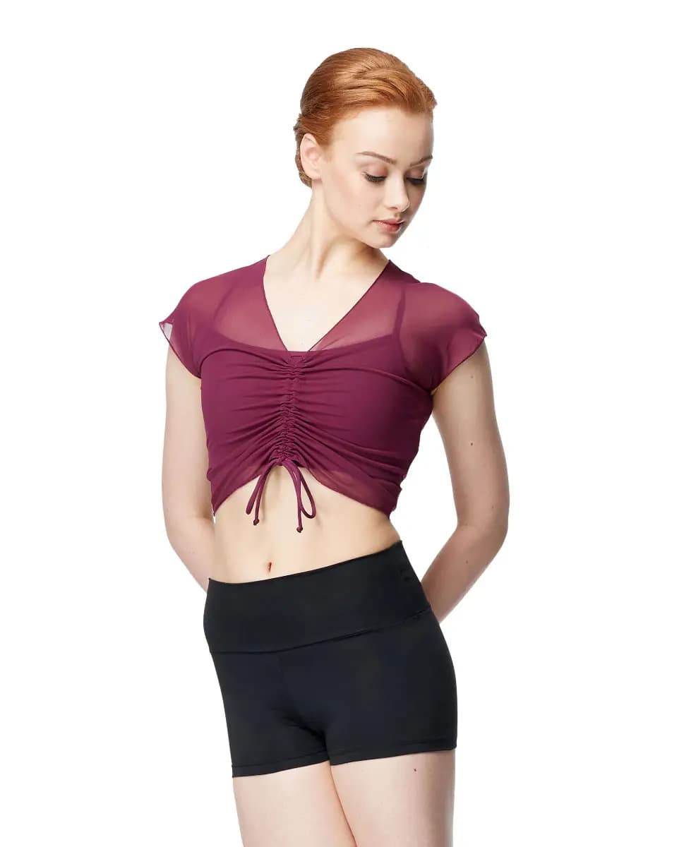 Mesh Cap Sleeve Top Floretta