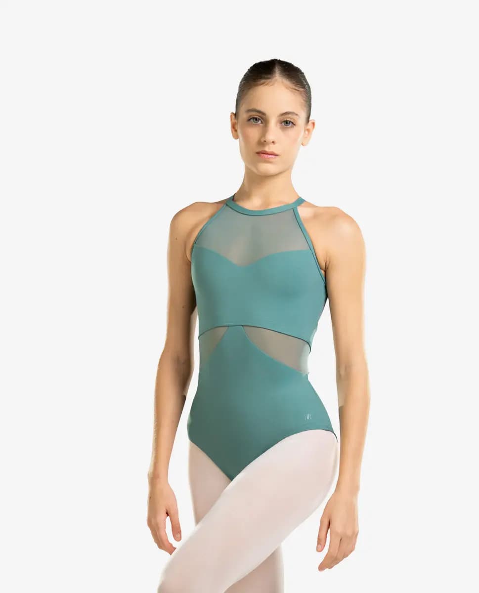 Womens High Neck Mesh Leotard Meredith