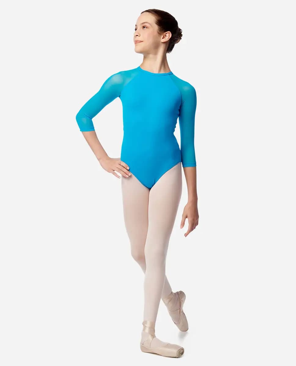 Girls High Neck 3/4 Sleeve Leotard Maeve
