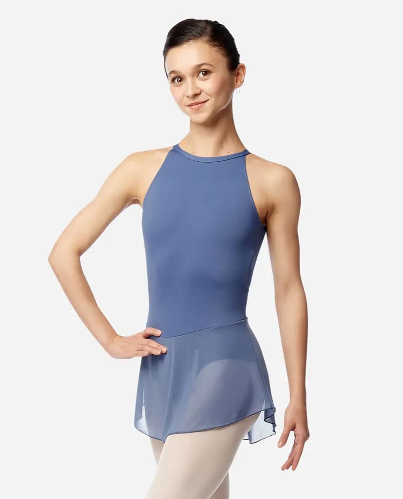 Womens Skirted High Neck Leotard Adalynn