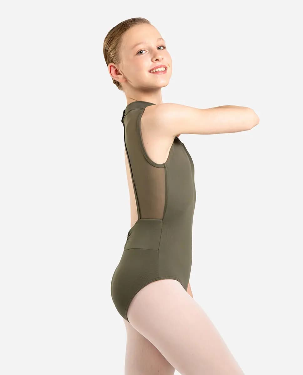 Girls Mock Neck Leotard Marcella