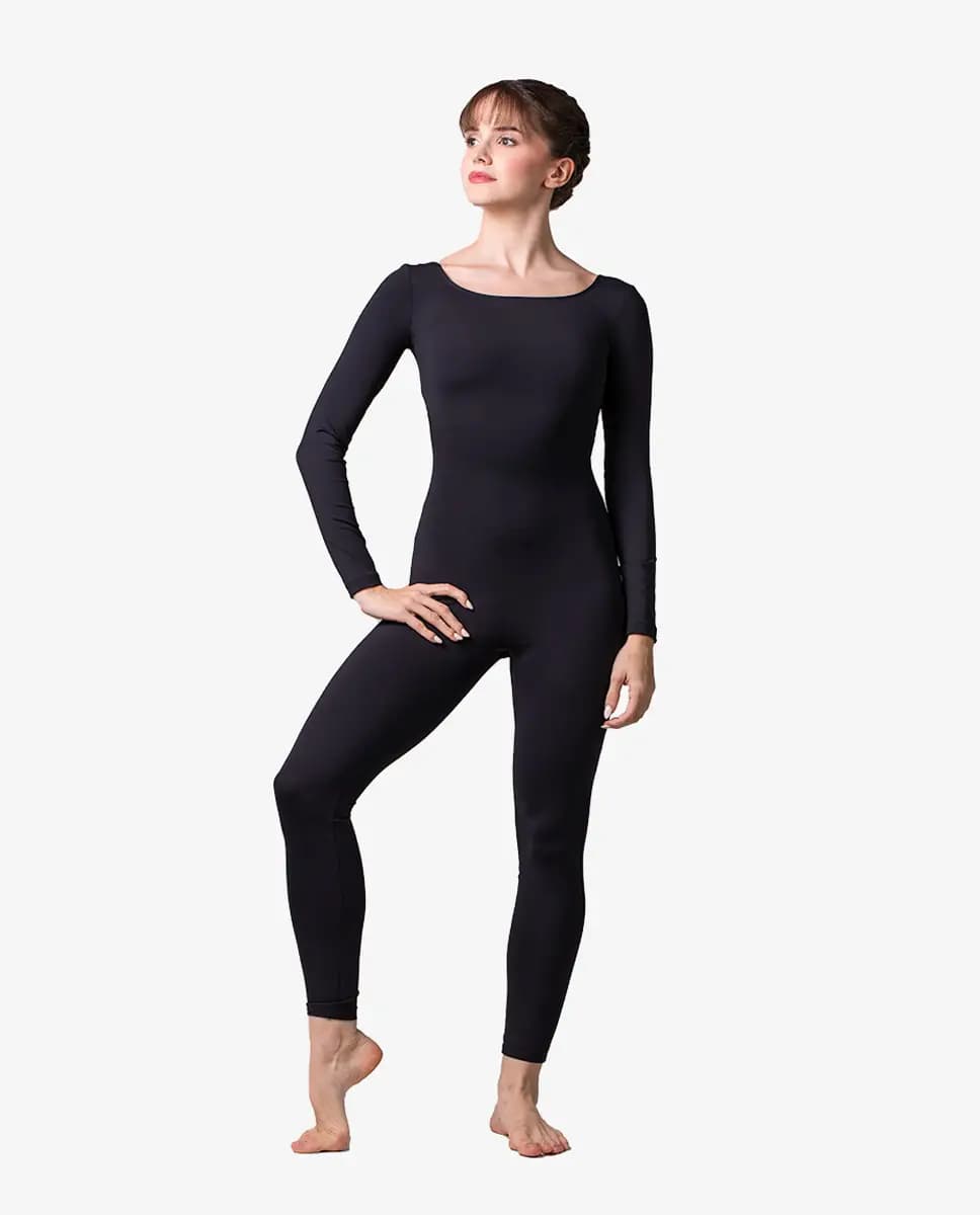 Girls Long Sleeve Dance Unitard Kinsley front