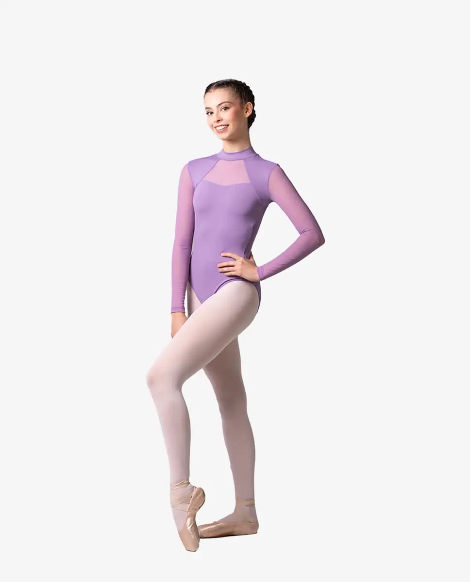 Mock Neck Long Sleeve Leotard Emery