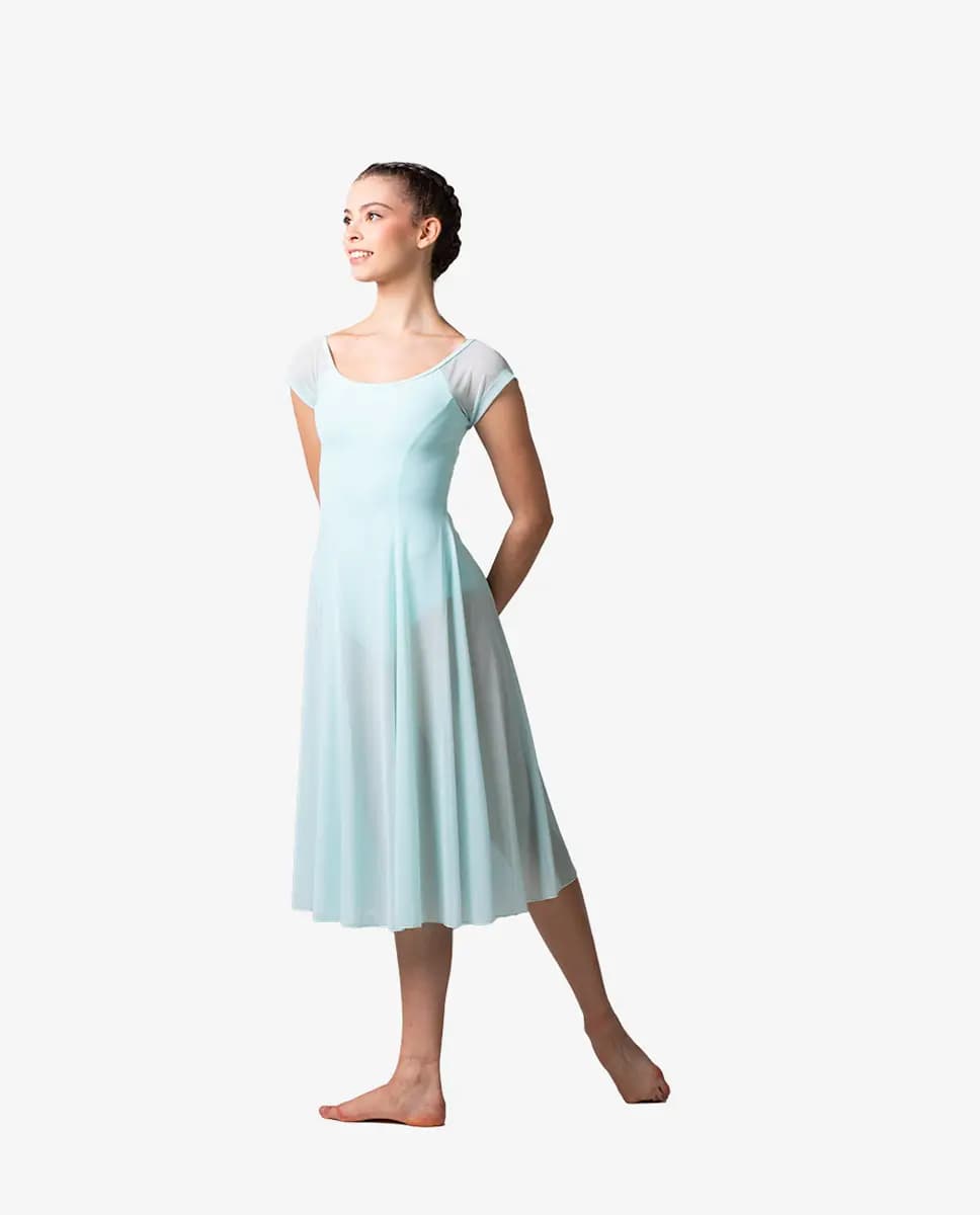 Short Sleeve Long Dress Leotard Zelda